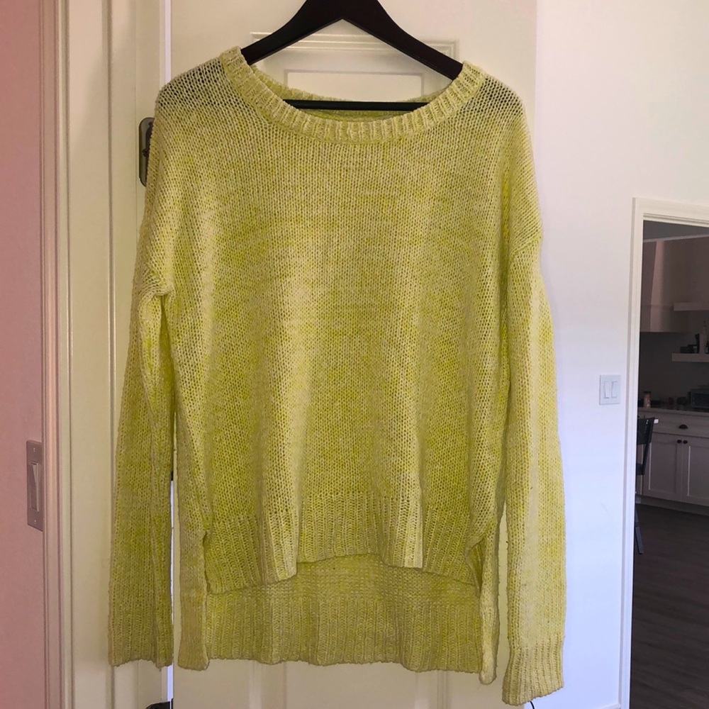 Yellow/lime velvet sweater.